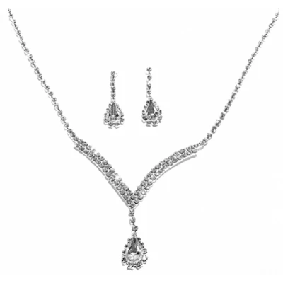 Afbeelding van Bruids setje zilverkleur Ariana Charme Bijoux