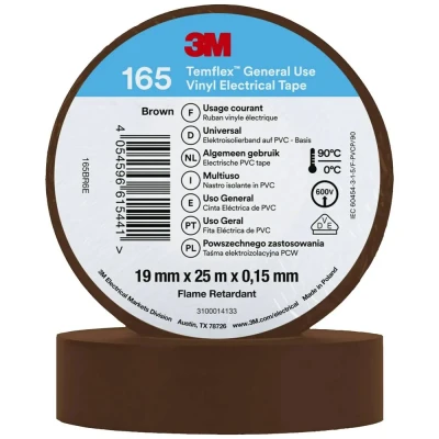 Afbeelding van 3M Temflex™ 165 165BR6E Isolatietape Temflex Bruin (l x b) 25 m 19 mm 1 stuk(s)
