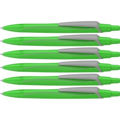 Afbeelding van Schneider 131924 Reco Neon Edition balpen (van gerecycled kunststof, bekroond met de blauwe engel, schrijfkleur: blauw) neongroen, 6 stuks