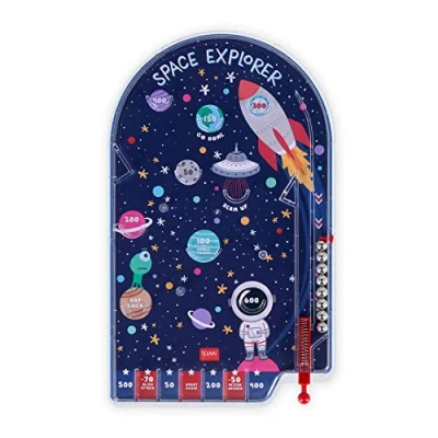 Afbeelding van Legami Mini Flipper, draagbaar spel, 17,7 x 29 cm, Space Thema, PBG0004