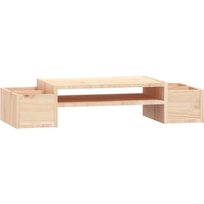 Afbeelding van vidaXL Monitorstandaard 70x27,5x15 cm massief grenenhout