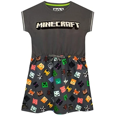 Afbeelding van Minecraft Jurk: meisjes. grijs 12 13 Ans