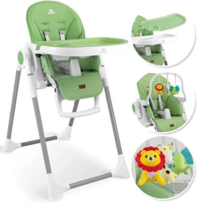 Afbeelding van KIDIZ® 3 in 1 kinderstoel inclusief speelbeugel, babyligstoel, combi kinderstoel, hoge babystoel, instelbaar op 7 hoogtes, verstelbare rugleuning, meegroeiend vanaf 0 maanden tot 6 jaar,