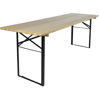 Afbeelding van MaximaVida inklapbare picknicktafel Berlijn 200 x 70 cm blanke lak