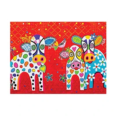 Afbeelding van Maxwell &amp; Williams Love Hearts Theedoek met Dierenprint in Vrolijke Koeienmotief, 100% Katoenen Keukendoek, Rood, 50 x 70 Centimeter