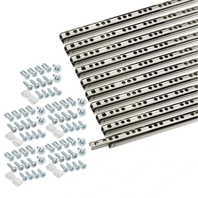Afbeelding van SOTECH 10 stuks (5 paar) ladegeleiders 406 mm 17 groef voor lades Gedeeltelijk uittrekbare
