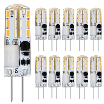 Afbeelding van TIAFELNGLY G4 Ledlampen, flikkert niet, 2 W, led, warmwit, energiebesparende gloeilampen, AC/DC, 12 V, niet dimbaar, 360 graden hoek, ledlamp G4, verpakking van 10 stuks