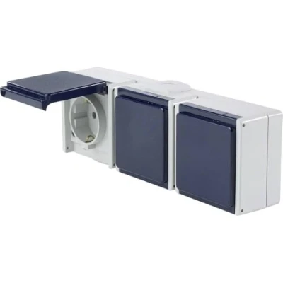 Afbeelding van AS Schwabe 62464 Stopcontact (opbouw) IP54 Grijs