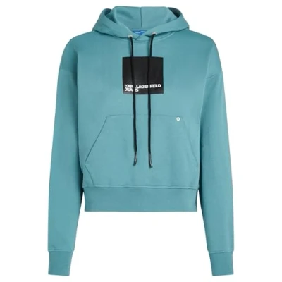 Afbeelding van KARL LAGERFELD JEANS Klj Regular Logo Hoodie Sweatshirt met capuchon Dames, Brittany Blue,S