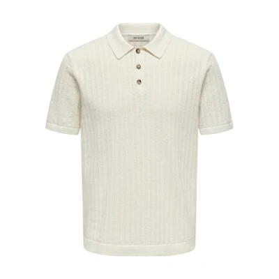 Afbeelding van ONLY &amp; SONS Polo Moon Gebroken wit L