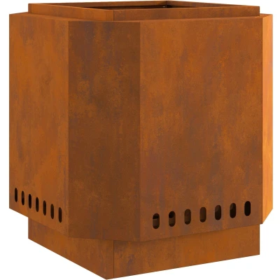 Afbeelding van vidaXL Roestbestendig Staal/Bruin Staal 48 x 51 cm