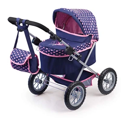 Afbeelding van Bayer poppenwagen Trendy donkerblauw 67 cm