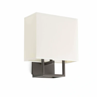 Afbeelding van Faro Lighting Vesper 1 Light Binnen wandlamp Bruin met Kap, E14
