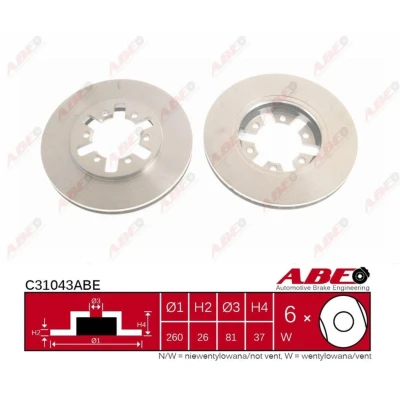 Afbeelding van ABE Remschijven C31043ABE