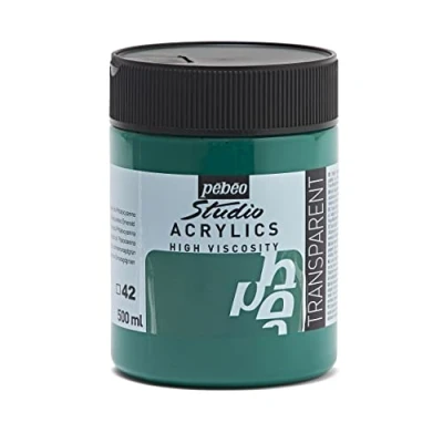 Afbeelding van Pébéo 179042 acrylverf, smaragdgroene kleur ftalocyanine, 500 ml