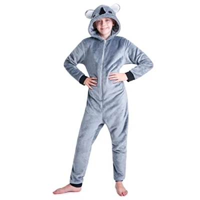 Afbeelding van CityComfort Jumpsuit voor kinderen, eendelig, fleece, overall, onesie, meisjes en jongens, 4 14 jaar, 7 8 Jaar