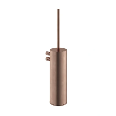 Afbeelding van HotBath Archie WC borstelgarnituur wandmodel Geborsteld Koper PVD ARA11BCP