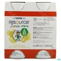 Afbeelding van Resource Junior Fibre Vanille 4x200ml