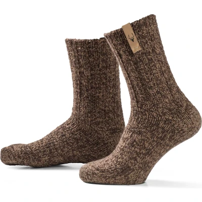Afbeelding van SOXS® Wollen sokken SOX3552 Bruin Kuithoogte Maat 37 41 Deer label