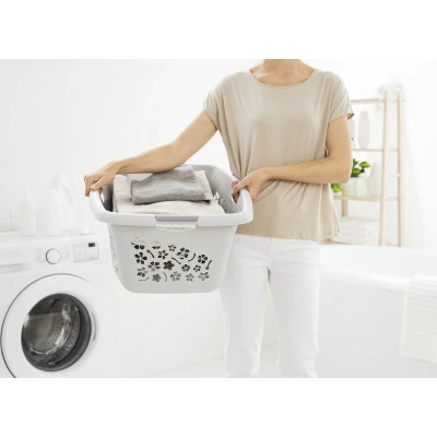 Afbeelding van WASMAND 50 COOL GRAY FLOWERS