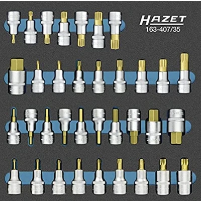 Afbeelding van HAZET 163 407/35 Dopsleutel bitinzetset 1/2 (12.5 mm) 35 delig