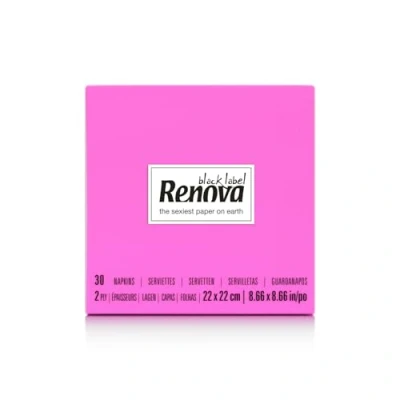 Afbeelding van Renova 30 stuks cocktailservetten van papier, fuchsia