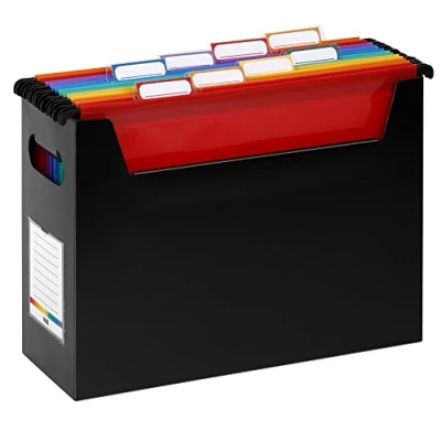 Afbeelding van Viquel Easycase Box gevuld met 8 hangmappen van polypropyleen kleuren Lebhafter