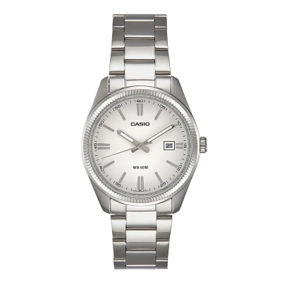 Afbeelding van Casio MTP 1302PD 7A1VEF Herenhorloge Quartz horloges horloge WitZilverkleur