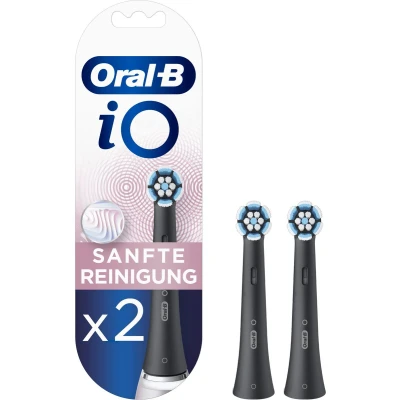 Afbeelding van Oral B iO Gentle Care Zwarte Opzetborstels Voor Tandenborstel 2 stuks