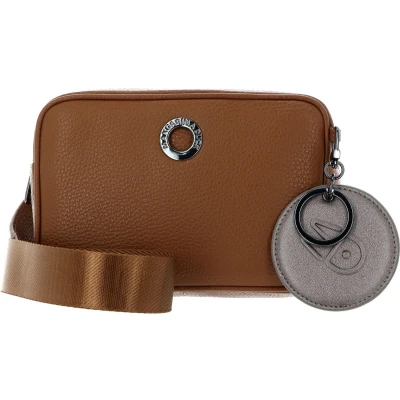 Afbeelding van MANDARINA DUCK Leren Schoudertas Mellow Leather Camera Bag Indian Tan Bruine