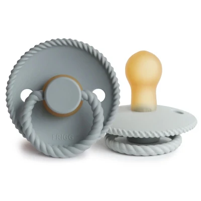 Afbeelding van Frigg Fopspeen Rope 0 6mnd French Gray/Silver Gray 2st