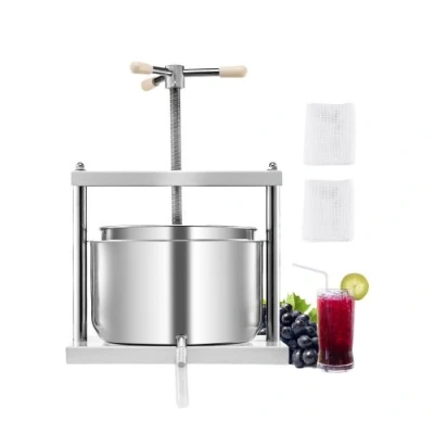 Afbeelding van VEVOR Fruitwijnpers Handmatige pers Wijn maken 12L RVS sapcentrifuge