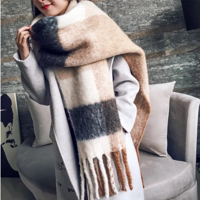 Afbeelding van Sjaal Winter Ruit Multi Beige