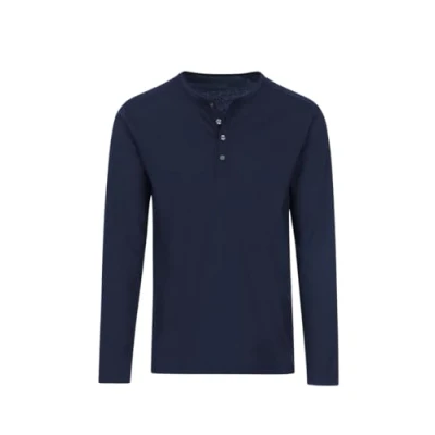 Afbeelding van TRIGEMA Longsleeve shirt met lange mouwen en knoopsluiting (1 delig)