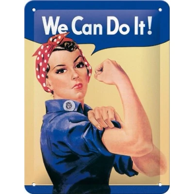 Afbeelding van Nostalgic Art Retro Tin Sign can do it Gift idea for USA fans, Metal Plaque, 15 x 20 cm