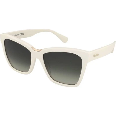 Afbeelding van Max Mara Donna MM0089 SPARK3 21P Occhiali da sole Acetato Bianco Verde Squadrata Normale Sfumato