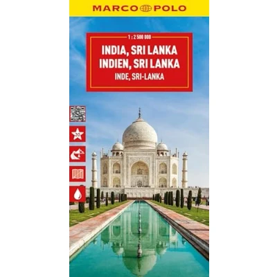 Afbeelding van MARCO POLO Reisekarte Indien, Sri Lanka 1:2,5 Mio.: Nepal, Bangladesch