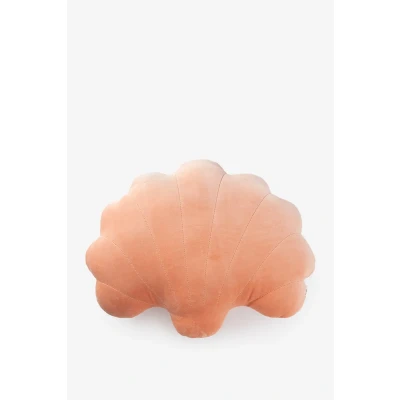Afbeelding van Sissy Boy Lichtoranje schelpvormig velvet kussen (Onesize, Katoen)