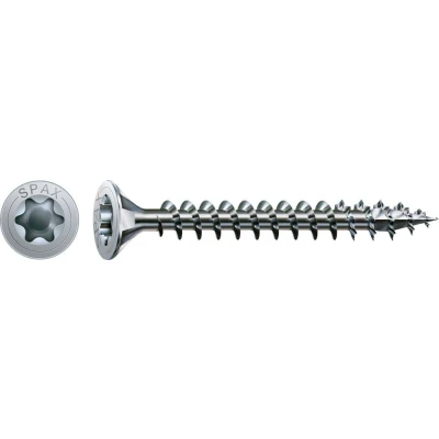 Afbeelding van SPAX Universele schroef, 5,0 x 40 mm, 500 stuks, T STAR plus, verzonken kop, volledige schroefdraad, 4CUT, WIROX A3J, 1191010500405
