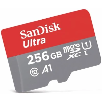 Afbeelding van SanDisk Ultra 256 GB microSDXC Memory Card + SD Adapter with A1 App Performance Up to 100 MB/s, Class 10, U1