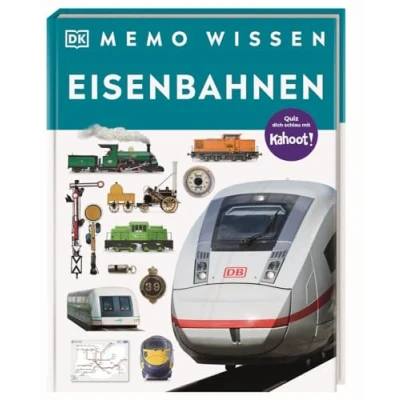 Afbeelding van memo Wissen. Eisenbahnen: Dampfloks, Luxuszüge, ICE: Kompetentes Sachwissen und kahoot Quizfragen. Für Kinder ab 8 Jahren