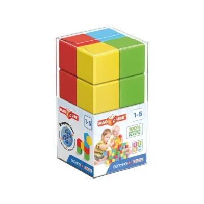 Afbeelding van GEOMAG MAGICUBE Groen 8 Stukken Magnetisch Speelgoed Voor Kinderen Vanaf 1 Jaar Fabricatie Zwitserland Peutermagneten STEM gecertificeerd Creativiteit En Vroeg Leerplezier