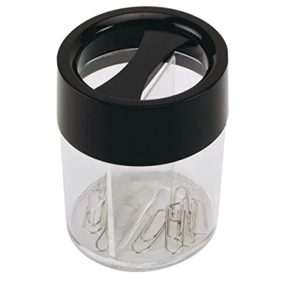 Afbeelding van Q Connect Paperclip Dispenser Zwart/Helder