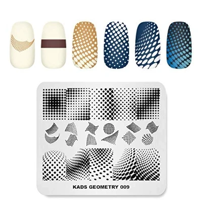Afbeelding van KADS Nagel Stempelen Plaat Geometrie Template Afbeelding Ontwerp Platen voor Nail Art Decoratie en DIY (GE009)