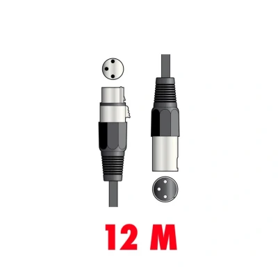 Afbeelding van Chord XLR01200 budget XLRM XLRF kabel 12m