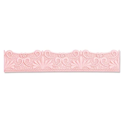 Afbeelding van Sizzix 3 D Impresslits Embossing Folder Lace Border van Kath Breen, 665744