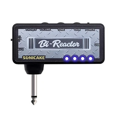 Afbeelding van SONICAKE Versterker Gitaar Hoofdtelefoon Mini AmPlug met Verdelingseffect US Style High Gain Tone Oplaadbare Bi Reactor Pocket