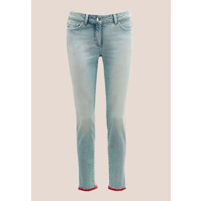 Afbeelding van MADELEINE Jeans lichtblauw / donkerrood