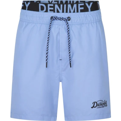 Afbeelding van DENIMFY Heren Short DFNeo bequem Blauw S Volwassenen Zwembroek Zwemshort