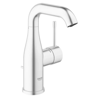 Afbeelding van Grohe Essence New m size wastafelkraan met waste Supersteel